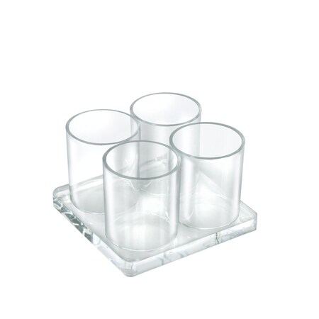 Azar Displays Four Cup Acrylic Deluxe Holder 225574